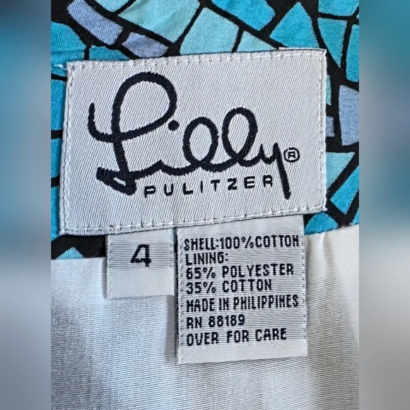 Lilly Pulitzer Molokini Mosaic Lilly Hibiscus Floral Skirt Size 4 - Picture 5 of 5